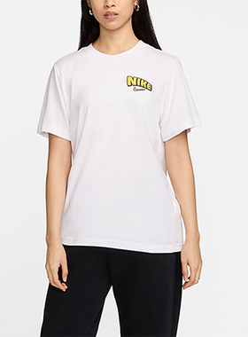 Nike/耐克正品新款女士印花潮流针织短袖T恤休闲百搭HM5024-100