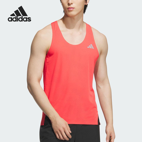 Adidas/阿迪达斯官方正品当季新款男女透气跑步运动背心JZ2151