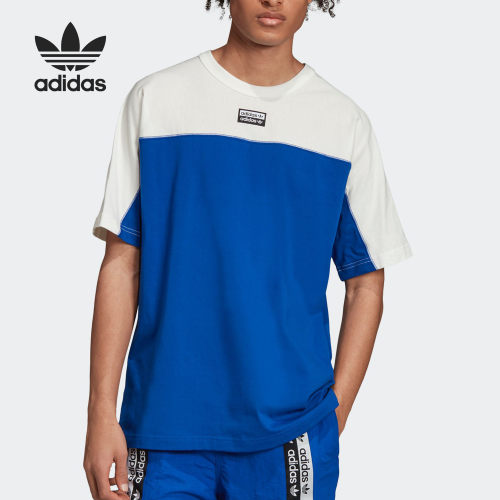 Adidas/阿迪达斯正品 三叶草男子圆领针织运动短袖T恤 ED7136