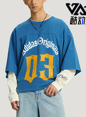 Adidas/阿迪达斯正品三叶草男士休闲宽松印花时尚针织T恤KT3040