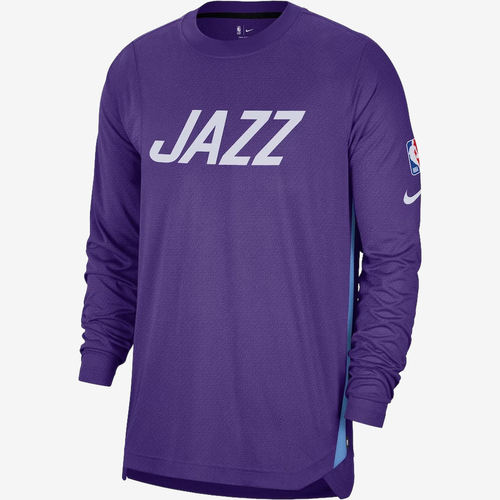 Nike耐克正品NBA犹他爵士队男款赛前训练长袖球衣FZ0116-504