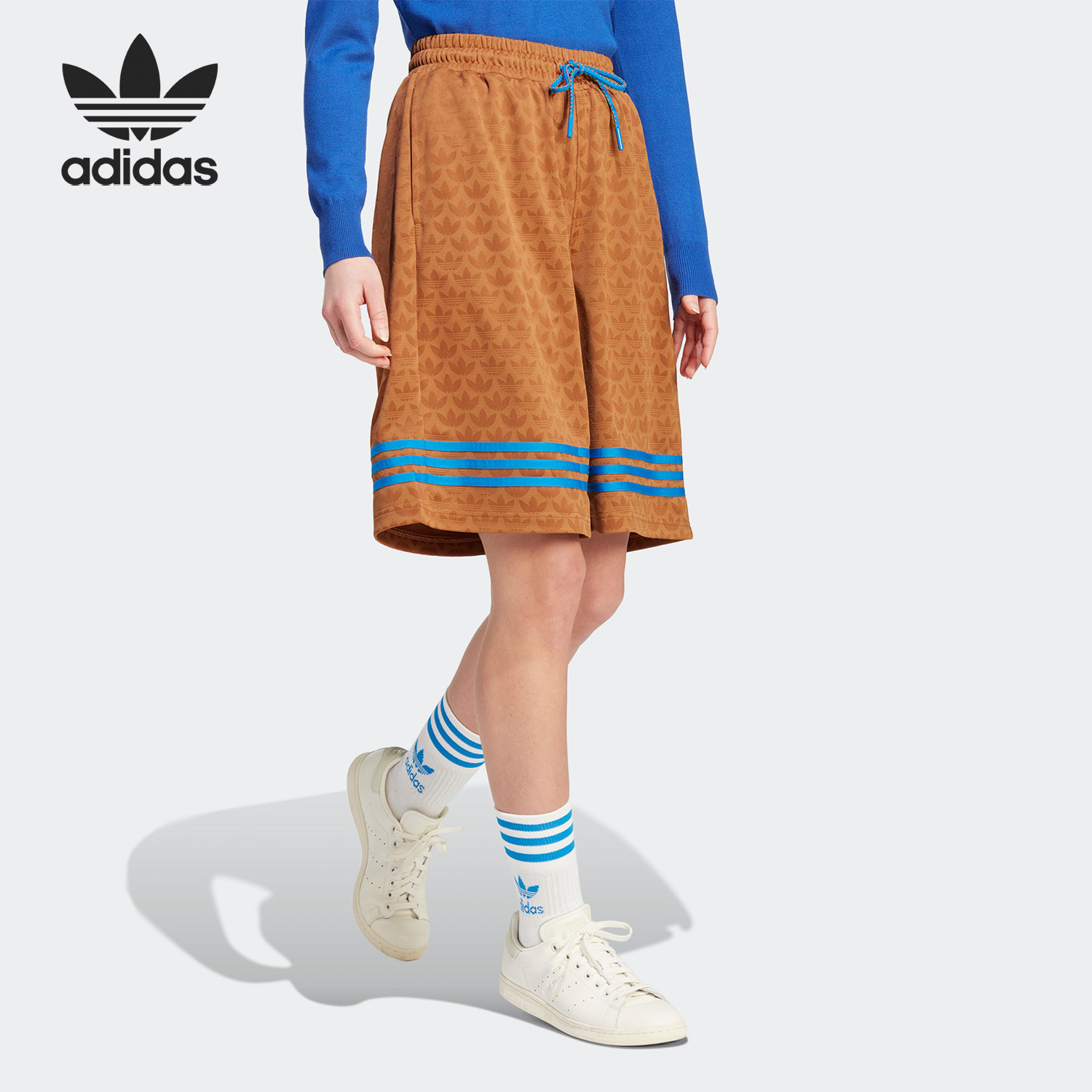 Adidas/阿迪达斯正品三叶草夏季新款女子宽松运动短裤IK7859