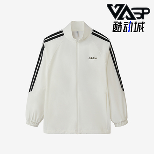 Adidas/阿迪达斯正品新款女士运动保暖经典拉链立领夹克KQ5371