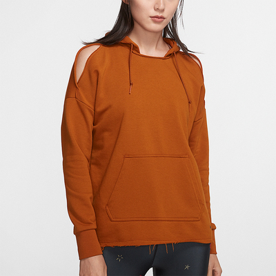 Nike/耐克正品新款女士露肩针织连帽卫衣套头衫BV5086-857