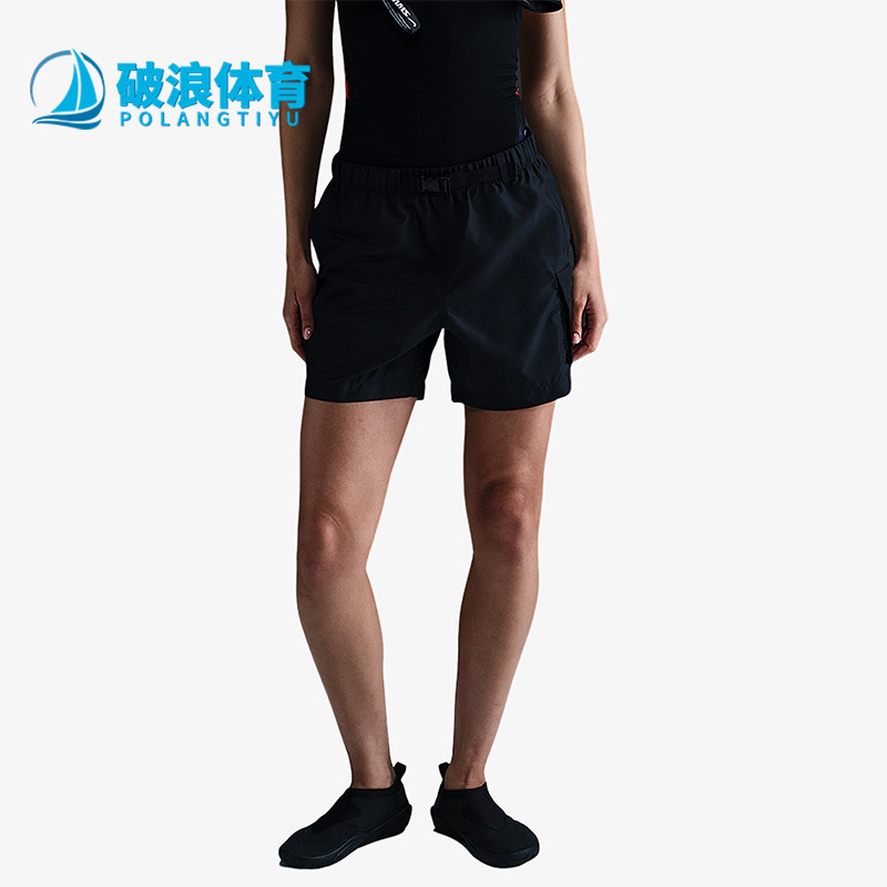 Nike耐克正品女透气印花健身裤松紧游泳速干运动短裤FZ6324-011