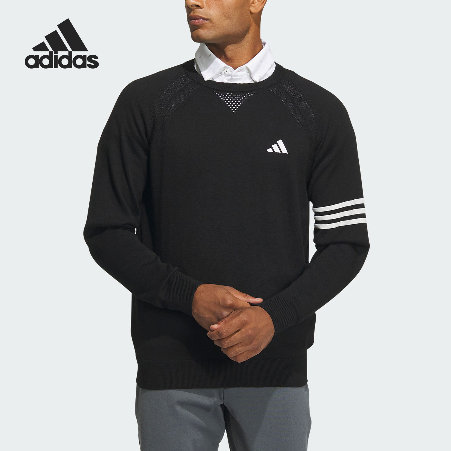 Adidas/阿迪达斯正品3ST FF CREW男士高尔夫运动卫衣IN9050