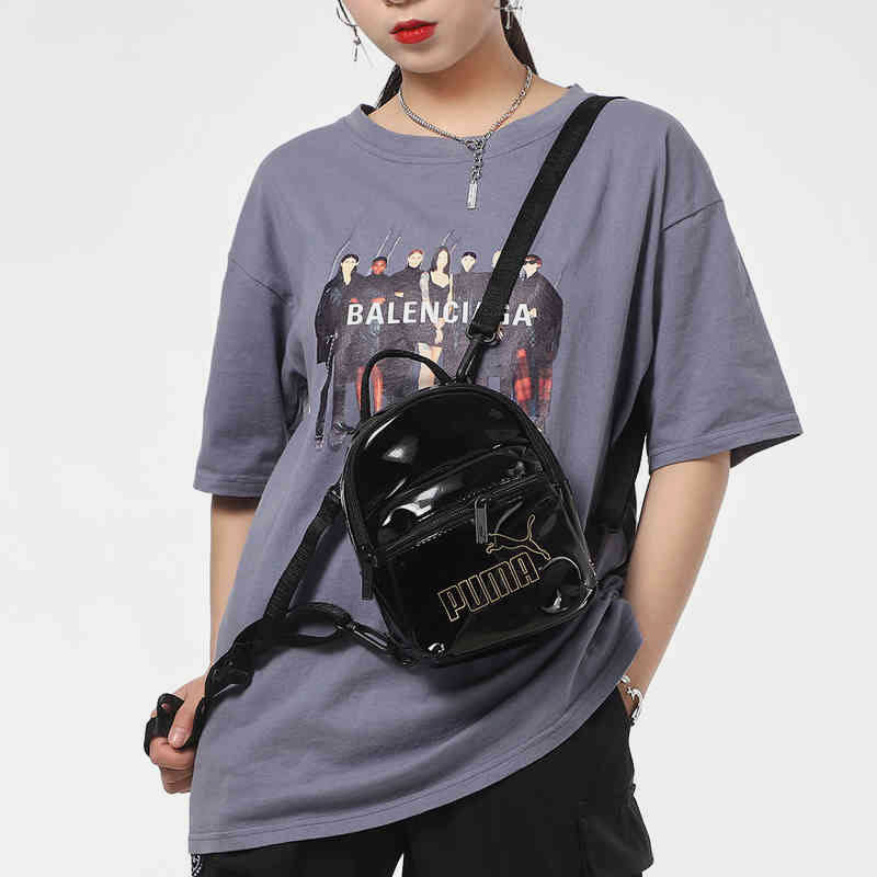 PUMA/彪马正品新款仙女可爱亮皮漆面户外迷你双肩包077922-01