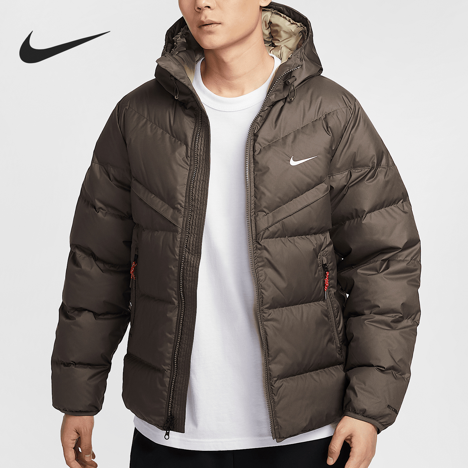 Nike/耐克正品Storm-FIT男士防风拒水连帽羽绒夹克HV8203-004