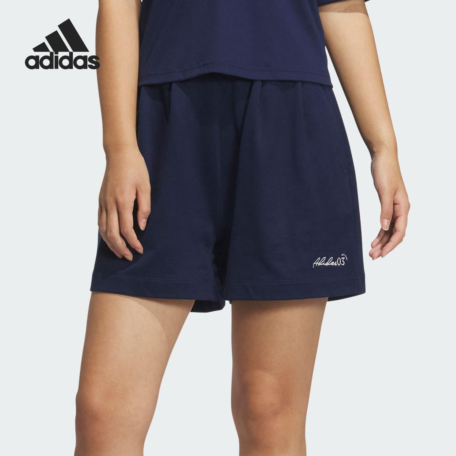 Adidas/阿迪达斯官方正品2025夏季款女士宽松运动针织短裤JZ5847