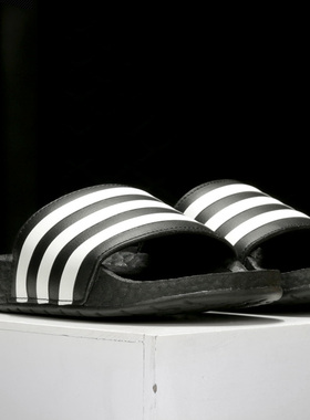 Adidas/阿迪达斯正品三叶草拖鞋男女夏季运动鞋透气一字拖FU9884