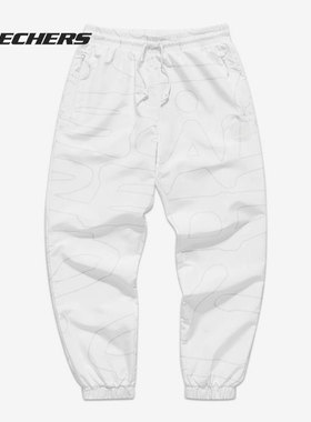 Skechers/斯凯奇正品RTI联名黑白满印图案百搭街头长裤L121U059