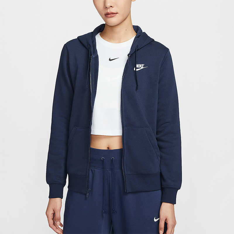 Nike/耐克正品新款女士针织复古经典拉链夹克外套DQ5472-451