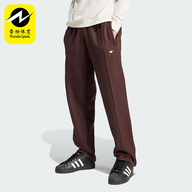 阿迪达斯男士复古针织休闲长裤