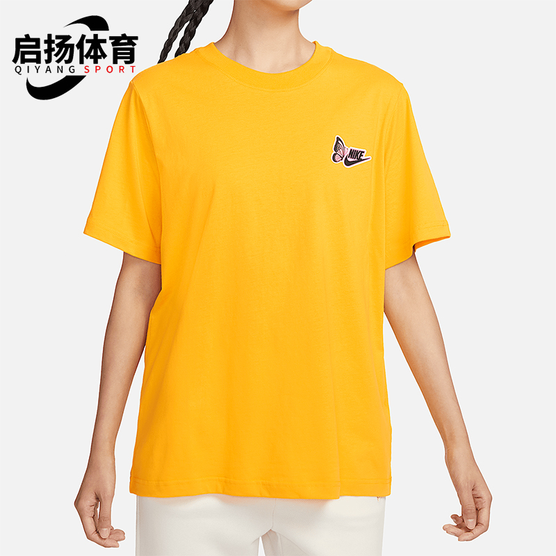 Nike/耐克正品新款女士蝴蝶字母印花时尚短袖T恤FD2548-739