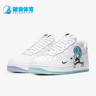Nike/耐克正品AirForce1新款男女白绿色经典休闲板鞋CI5545-100