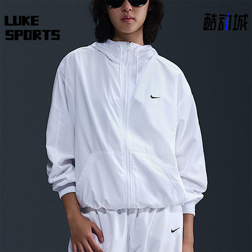 Nike/耐克正品2025新款女士宽松透气经典连帽夹克外套FV6299-100