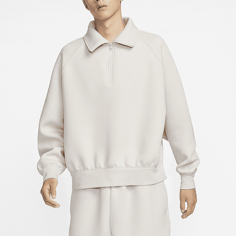 耐克男士运动翻领宽松休闲卫衣