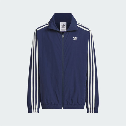 Adidas/阿迪达斯正品三叶草儿童翻领拉链运动夹克外套JM4680
