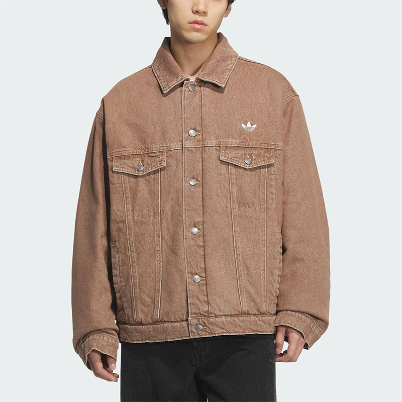 Adidas/阿迪达斯正品三叶草男女休闲翻领耐穿运动宽松外套KB5447