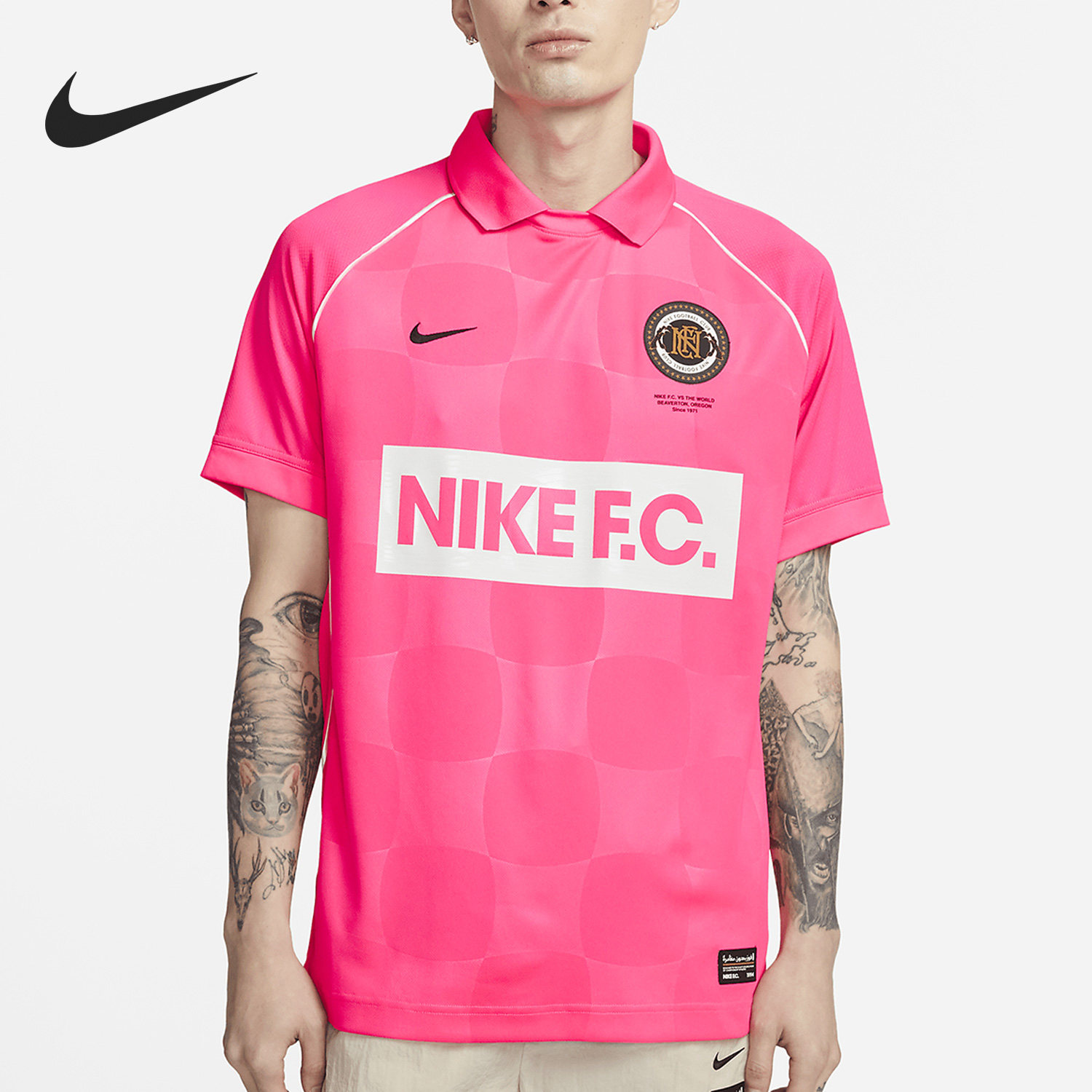 Nike/耐克正品男子翻领宽松透气休闲运动足球服DQ5046-639