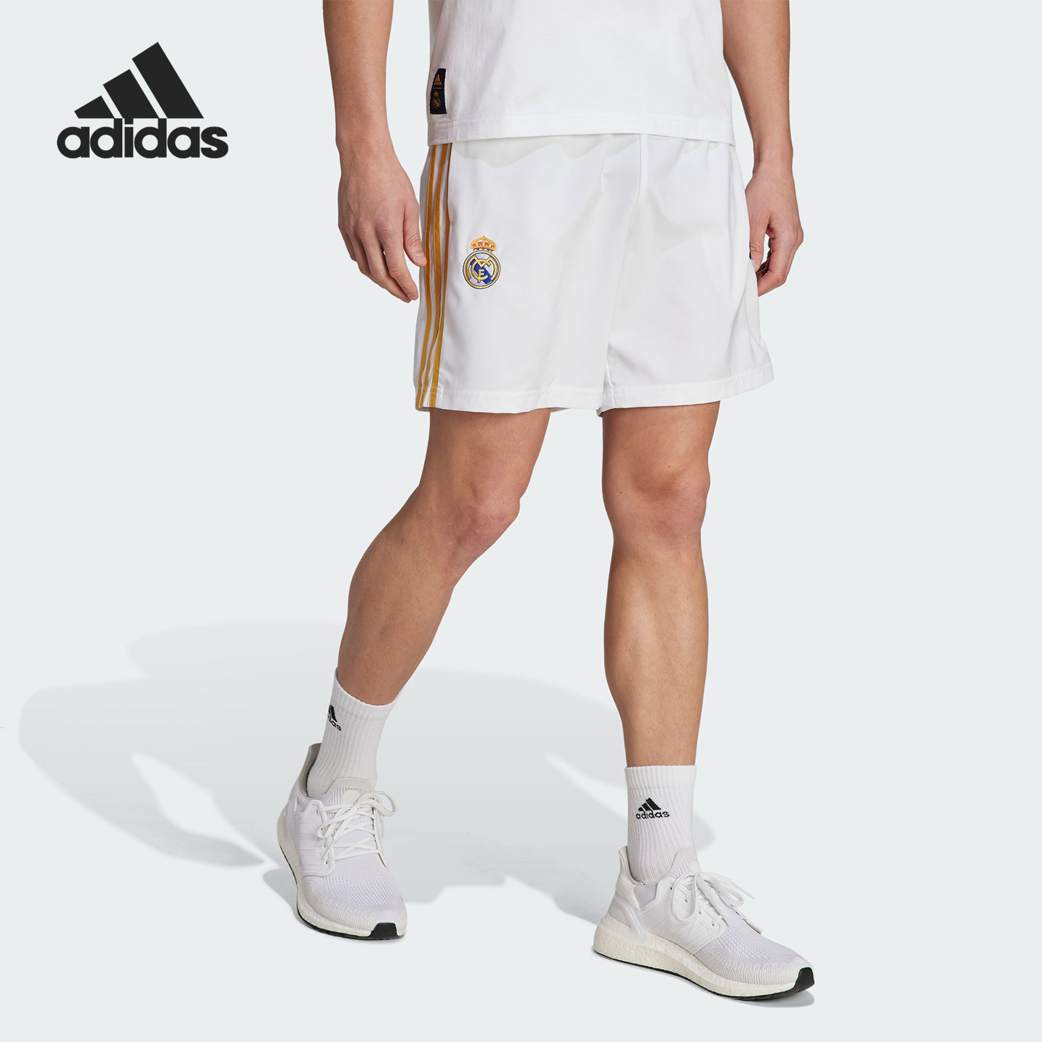 Adidas/阿迪达斯皇马足球男子透气休闲运动短裤HY0614