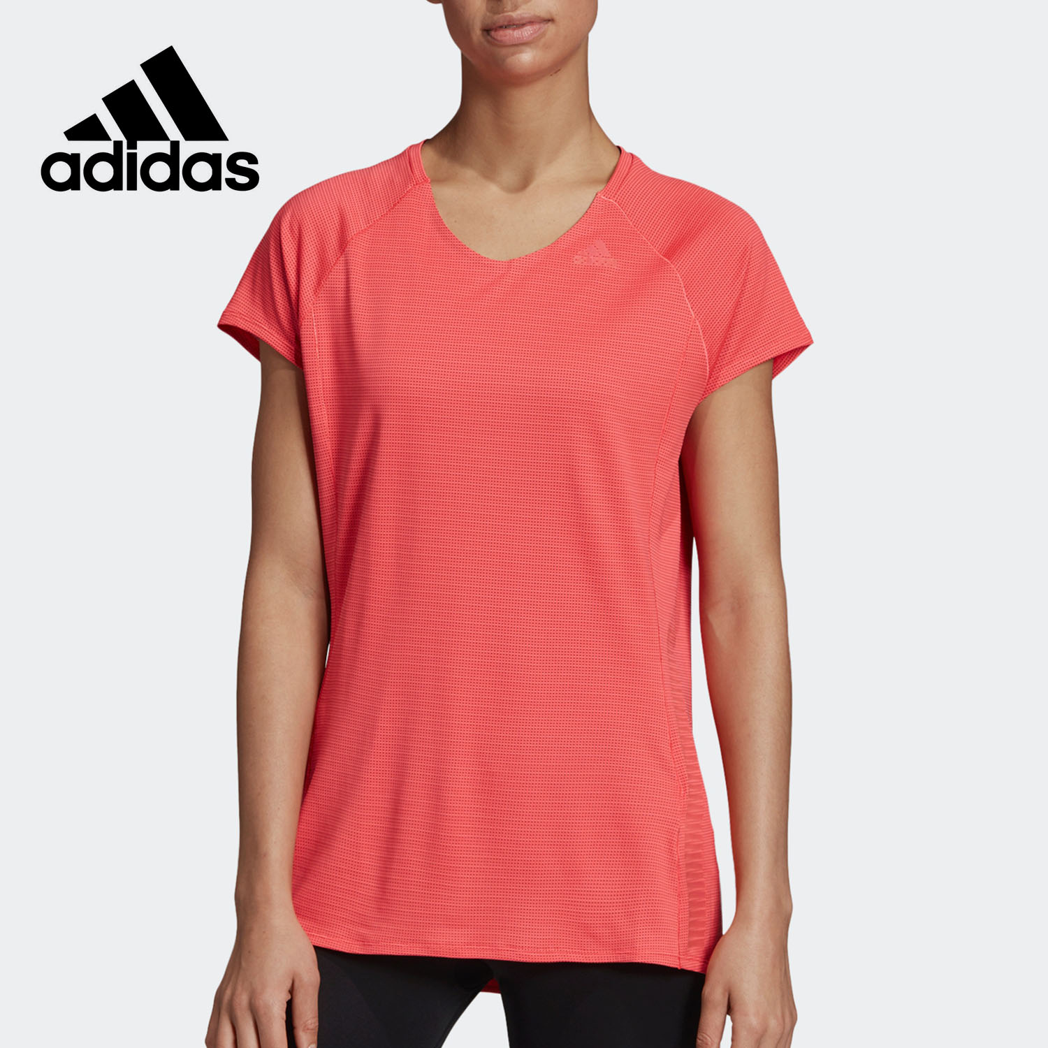 Adidas/阿迪达斯正品 Climachill女子跑步运动短袖T恤 FJ1145