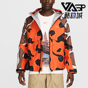 款 2025秋季 耐克正品 819 休闲连帽满印时尚 外套FZ3253 男士 Nike