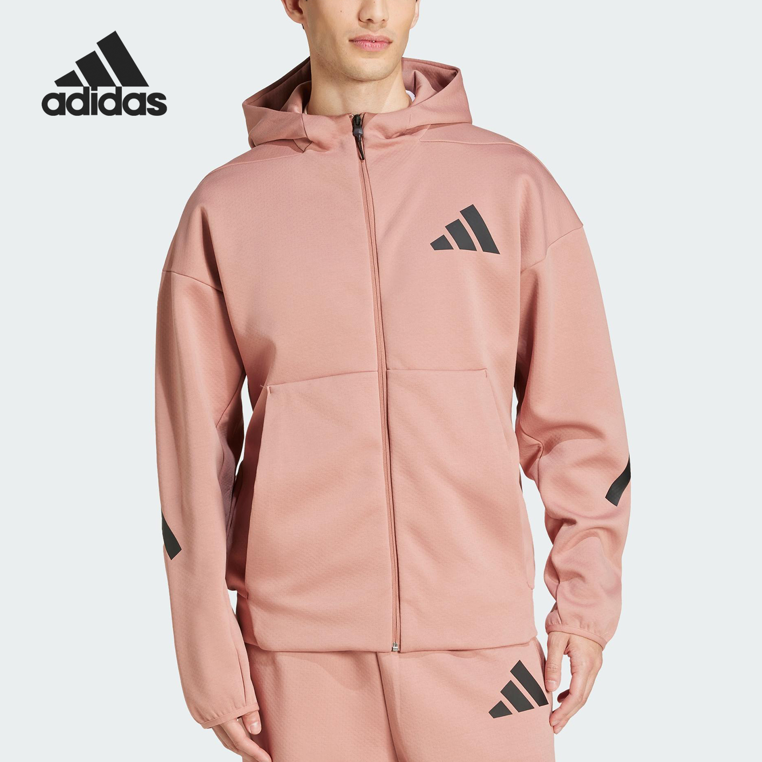 Adidas/阿迪达斯官方正品新款男士连帽运动休闲夹克外套JD2908
