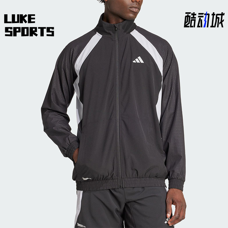 Adidas/阿迪达斯正品CLIMACOOL男士立领梭织拼接运动外套JV6950