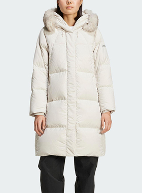 Adidas/阿迪达斯正品冬季女士长款鹅绒保暖时尚耐穿羽绒服KC8486