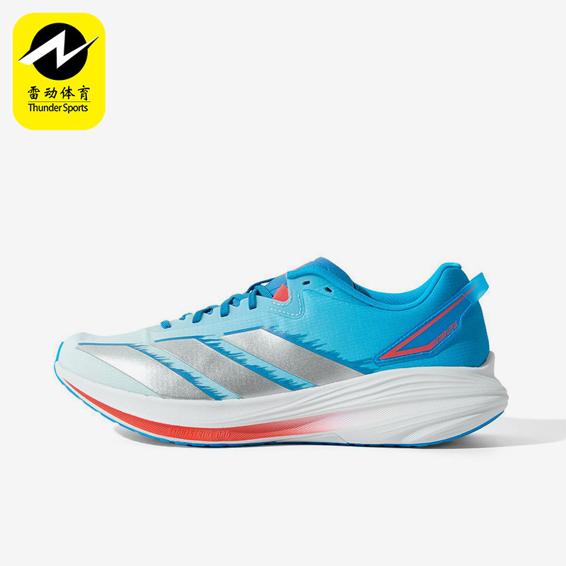 Adidas/阿迪达斯正品新款男蓝白色慢跑低帮经典简约跑步鞋KJ4599