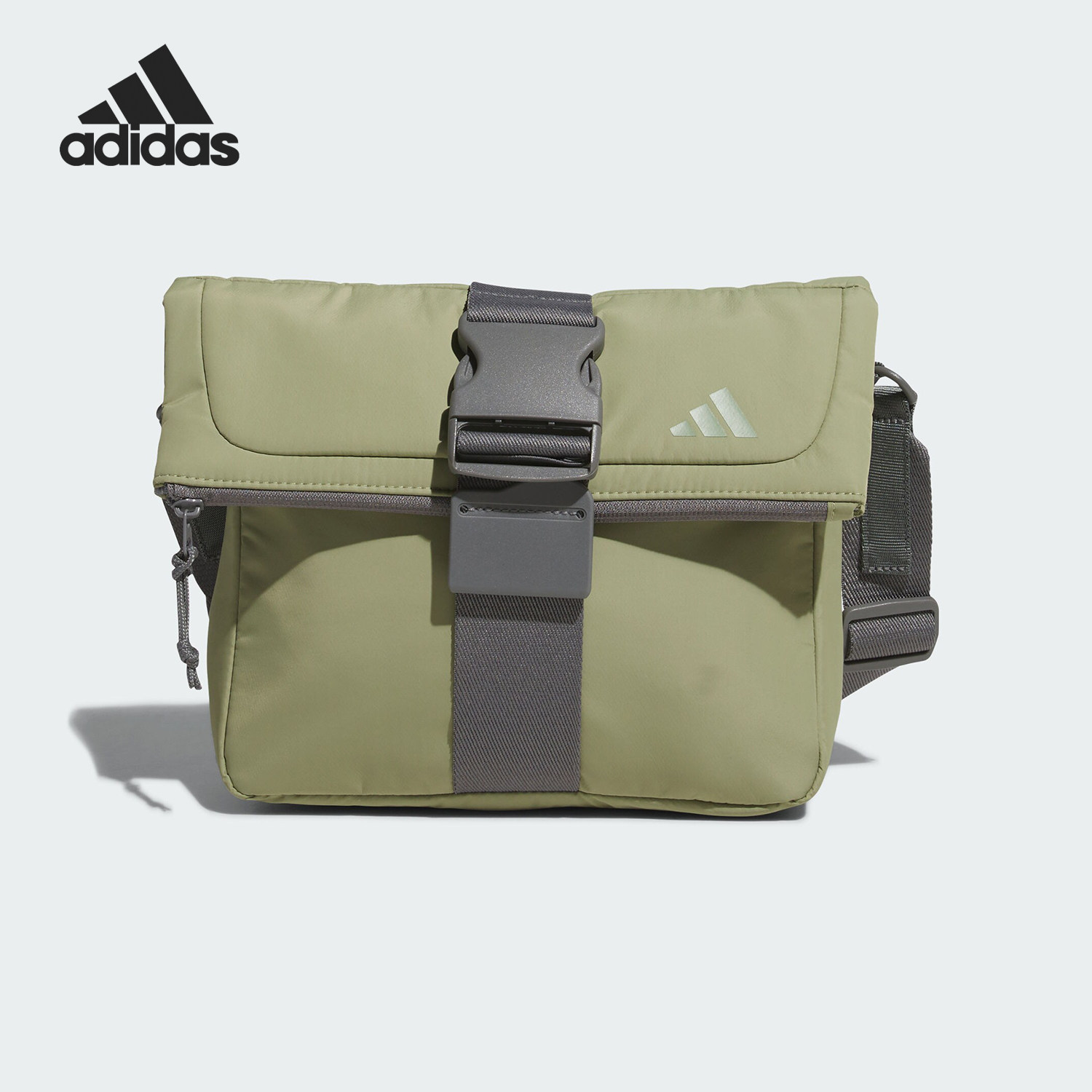 阿迪达斯男女同款拉链单肩包