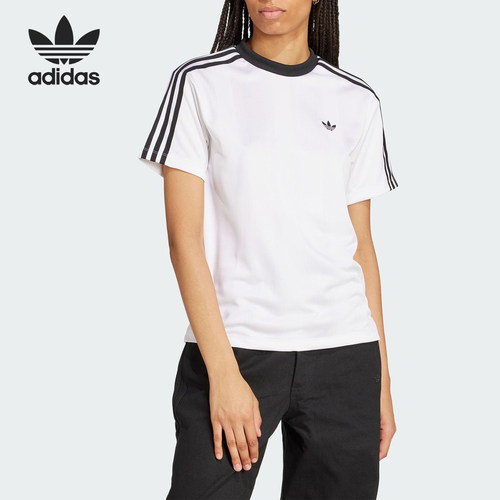 Adidas/阿迪达斯官方正品三叶草女士足球运动透气针织短袖JV9647