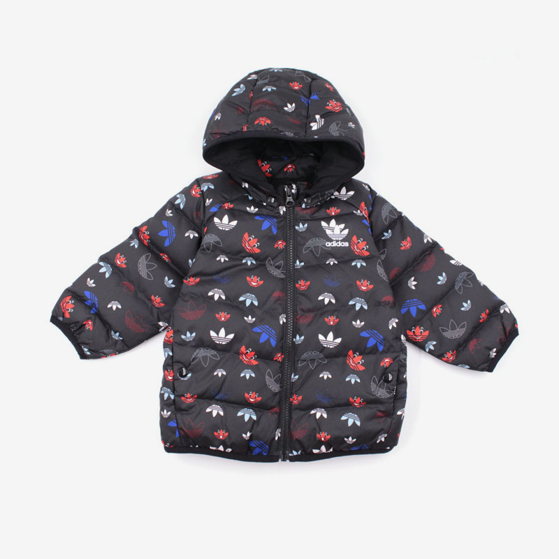 阿迪达斯婴幼童三叶草印花羽绒服