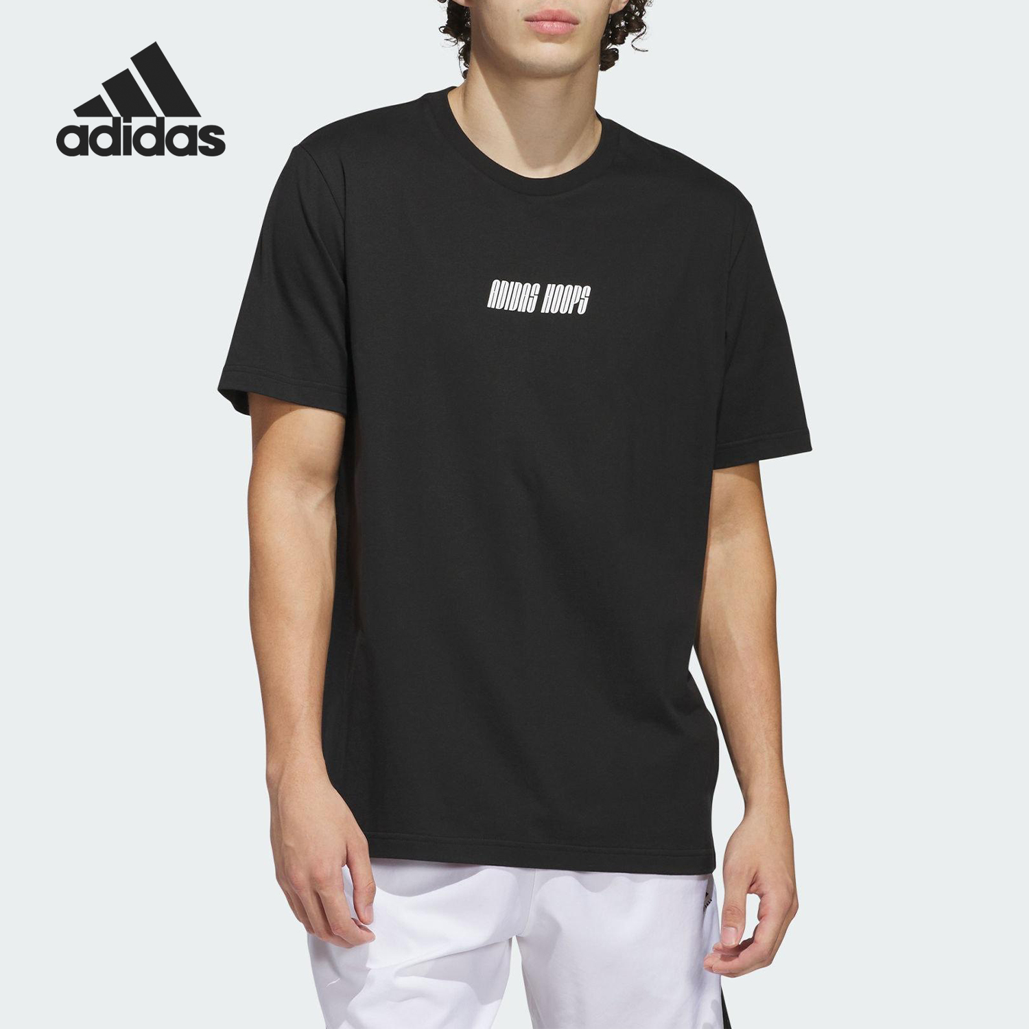 Adidas/阿迪达斯官方正品HOOPS GRAPHIC TEE男士篮球短袖JV6642