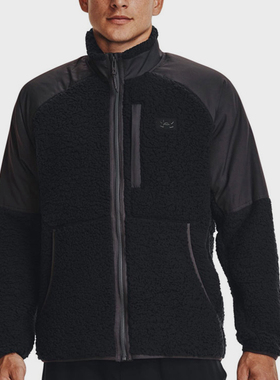 UA/安德玛正品Legacy Sherpa FZ男士宽松训练夹克外套1373655-001