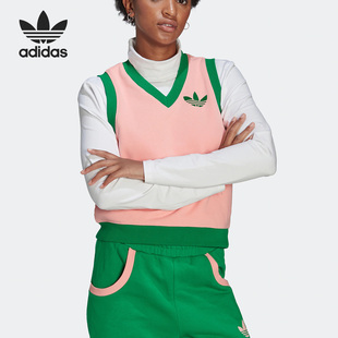 三叶草SWEAT VEST 阿迪达斯官方正品 Adidas 女子针织背心IB2058