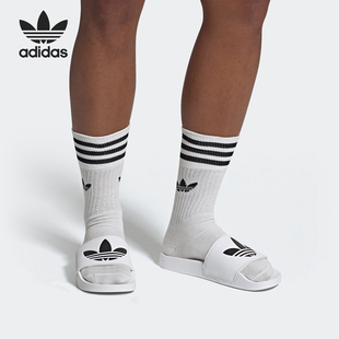 女鞋 当季 沙滩鞋 Adidas 拖鞋 三叶草男鞋 凉鞋 FU8297 阿迪达斯正品