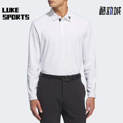 Adidas/阿迪达斯正品2025男士休闲高尔夫训练长袖POLO衫JM9538