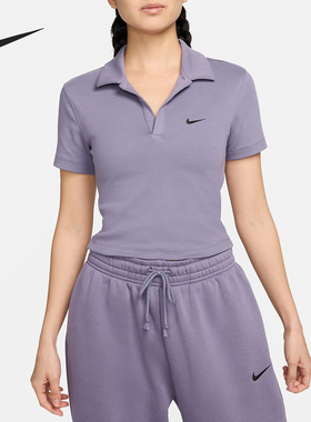 Nike/耐克正品Sportswear女士时尚短袖翻领上衣DV7885-509