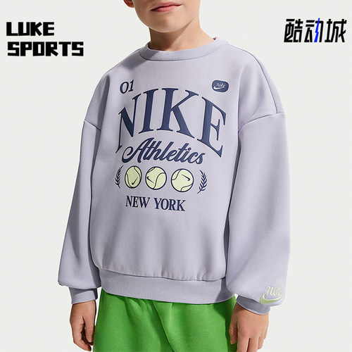 Nike/耐克正品Tennis Lifestyle小童休闲圆领印花卫衣IR8104-057