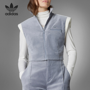 时尚 Adidas 运动无袖 阿迪达斯正品 马甲HN1001 三叶草女士短款