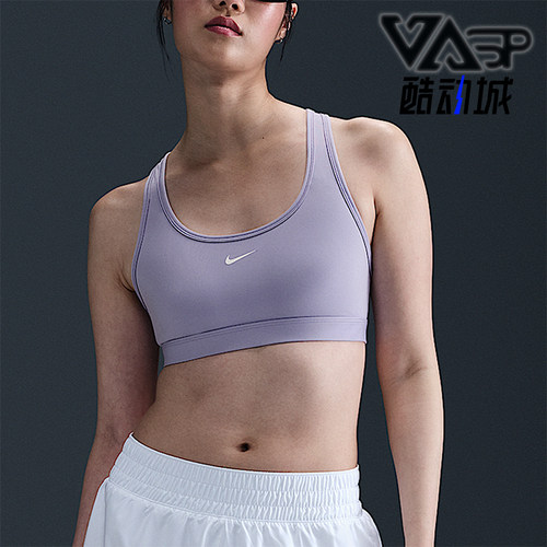 Nike/耐克正品Swoosh女士圆领训练透气舒适运动内衣DX6817-533