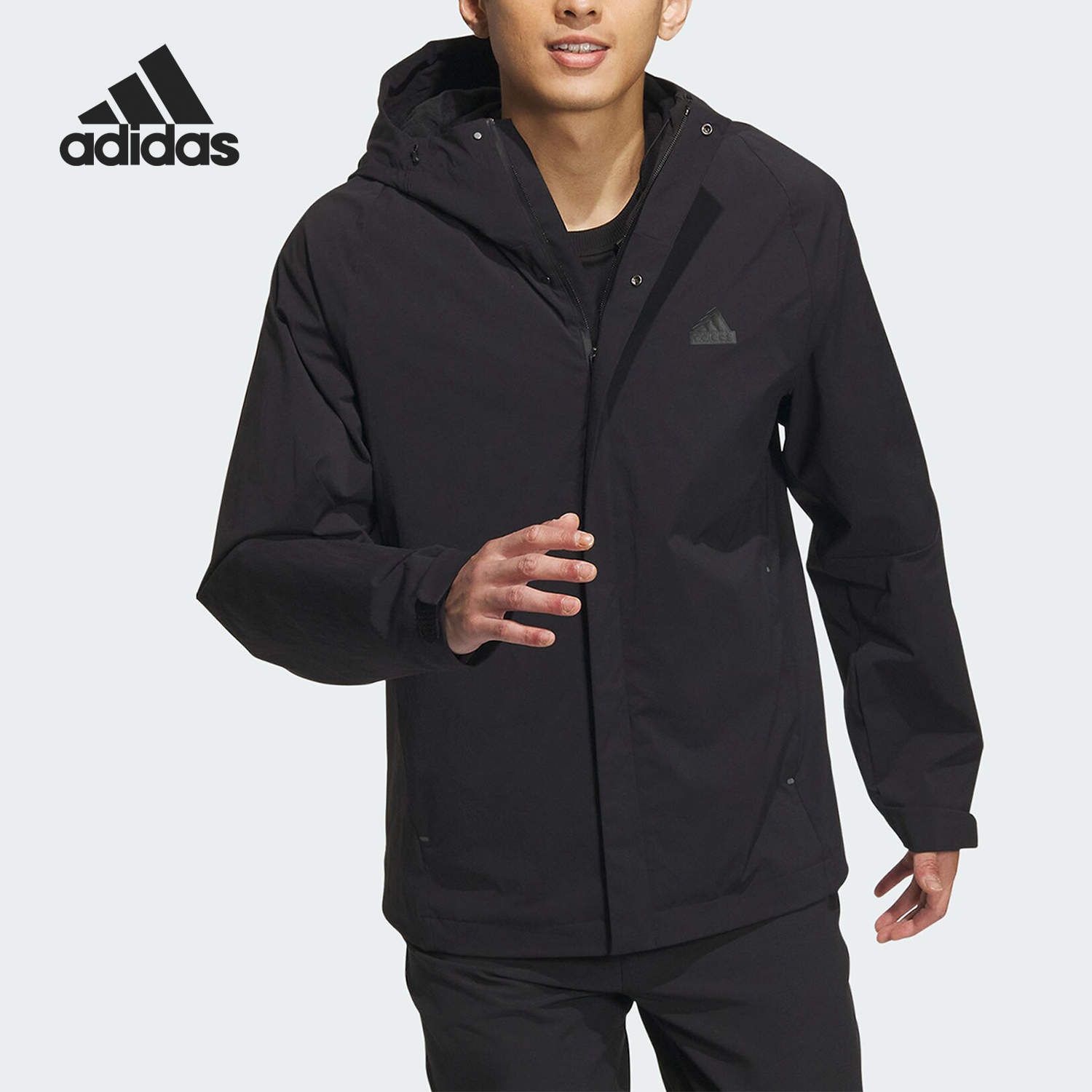 Adidas/阿迪达斯正品新款男子抓绒防风运动连帽外套IZ1592