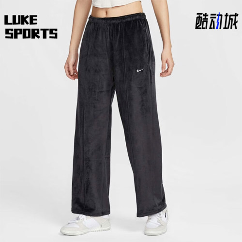 Nike/耐克正品2025春季新款女士运动中腰加绒长裤HJ0923-010