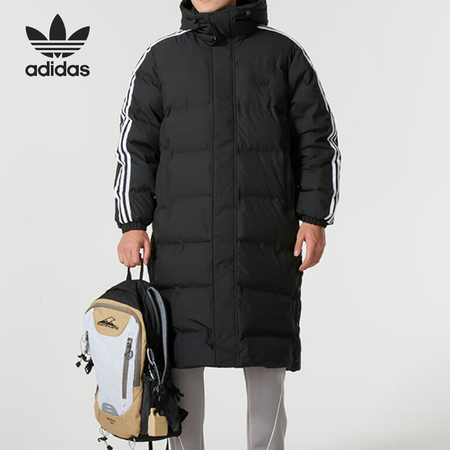 阿迪达斯男士保暖防风羽绒服