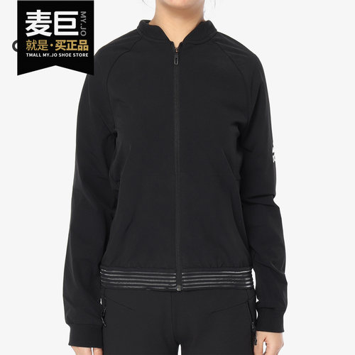 阿迪达斯女士立领休闲棒球夹克