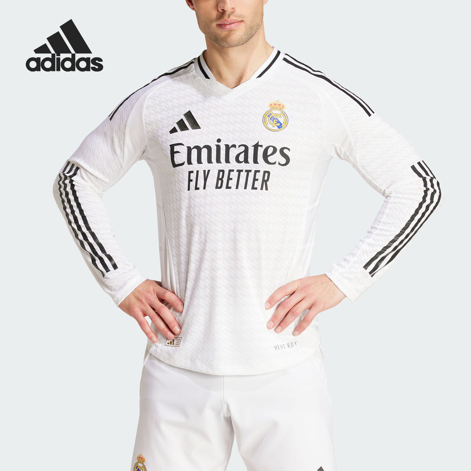 Adidas/阿迪达斯正品运动透气新款男士皇马球员版长袖球衣IT5204