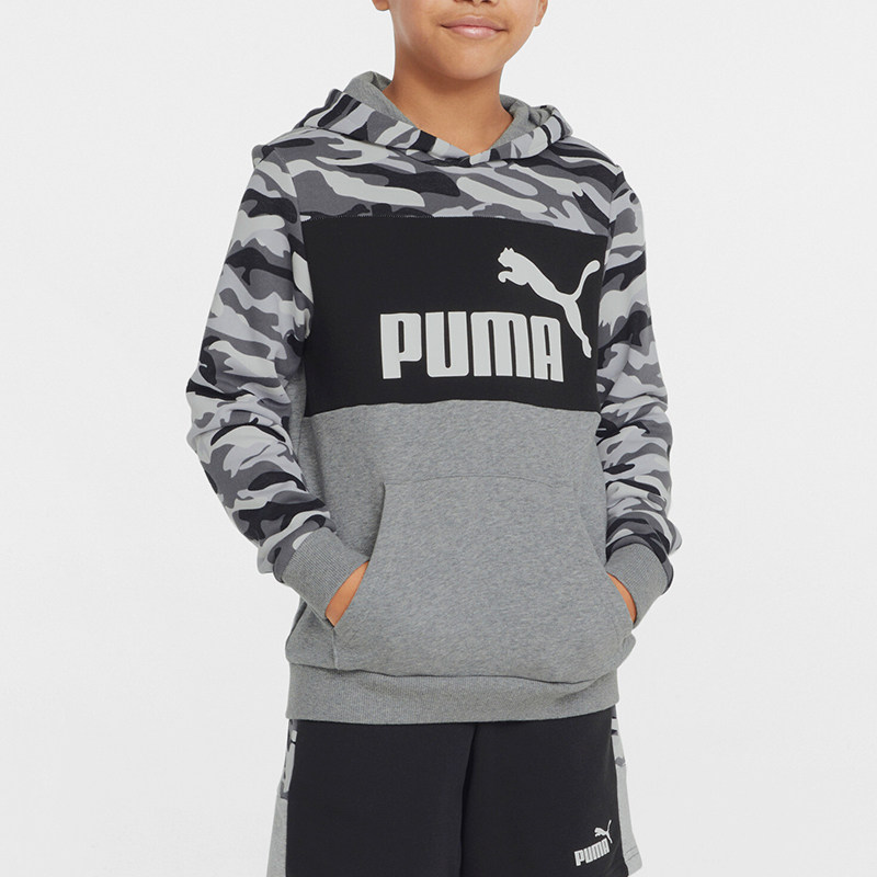 Puma/彪马正品2024新款大童时尚运动休闲连帽套头卫衣849682-01图片