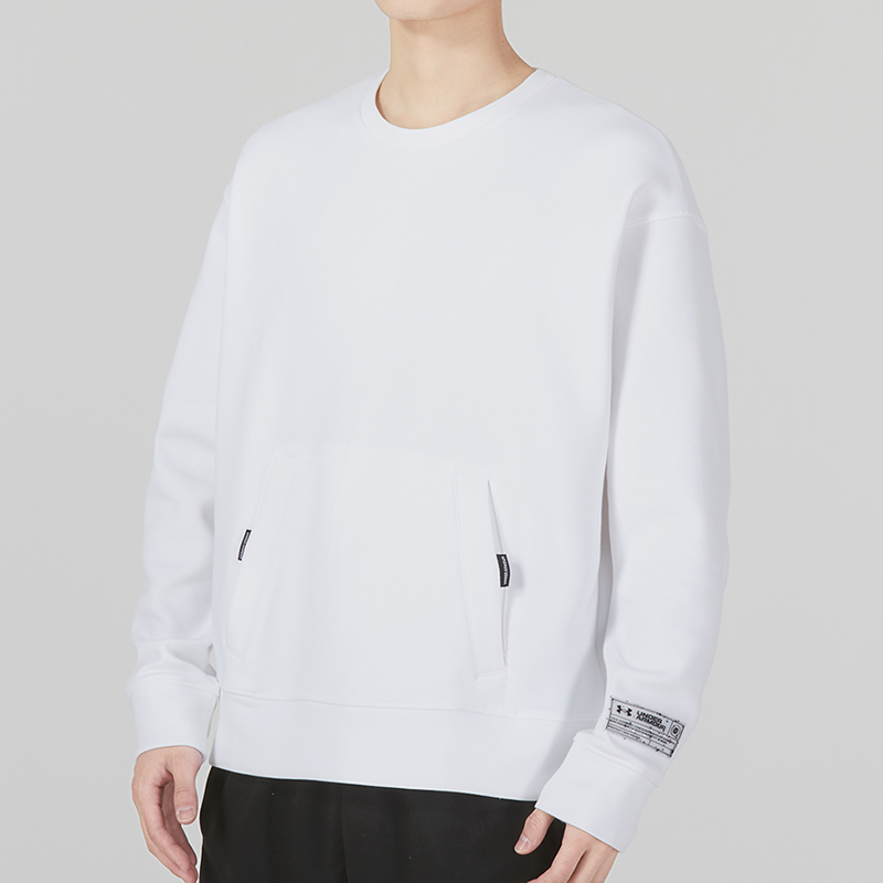 UA/安德玛正品Summit Knit Crew男女训练透气套头衫1377172-100